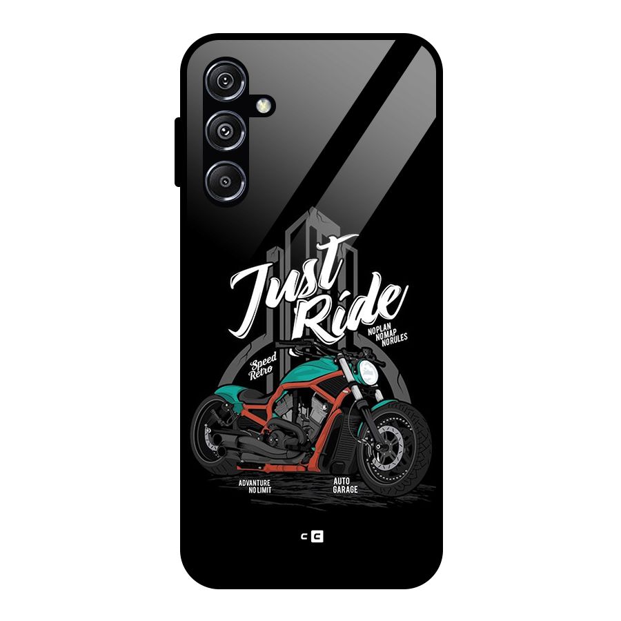 Just Ride Speed Glass Back Case for Galaxy M34 5G