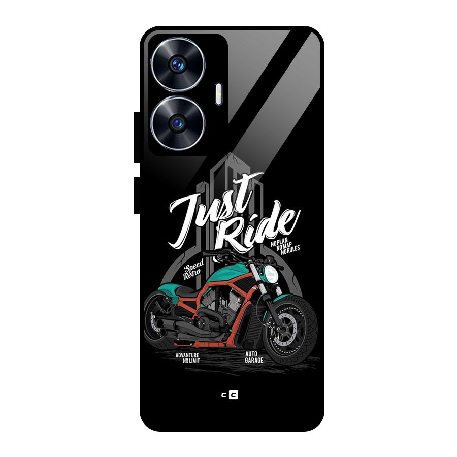 Just Ride Speed Glass Back Case for Realme Narzo N55