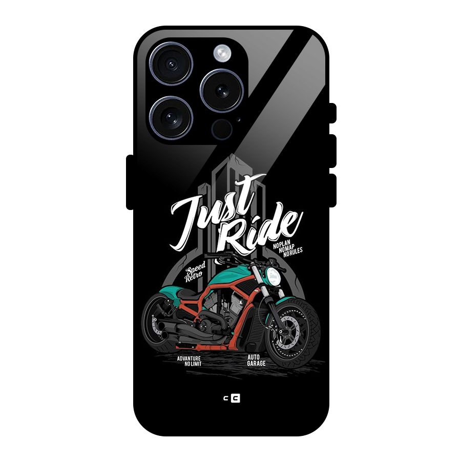 Just Ride Speed Glass Back Case for iPhone 15 Pro
