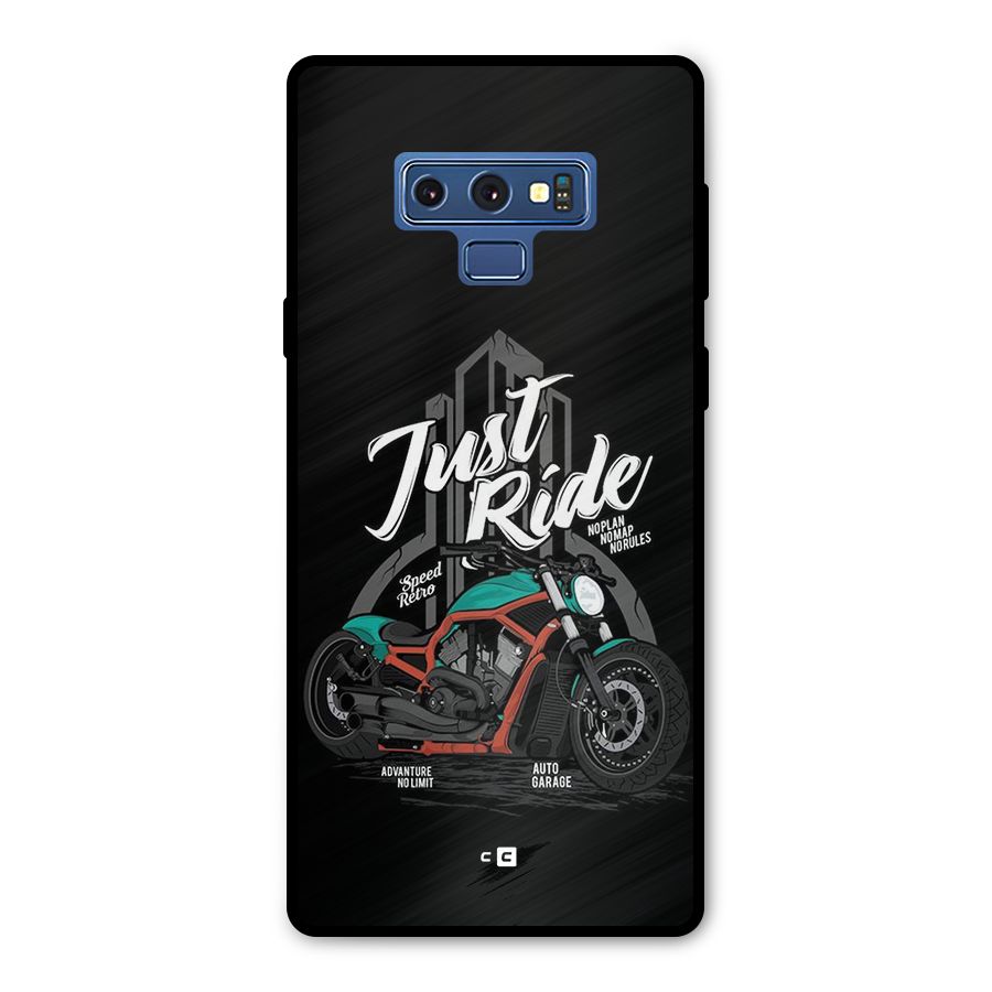 Just Ride Speed Metal Back Case for Galaxy Note 9