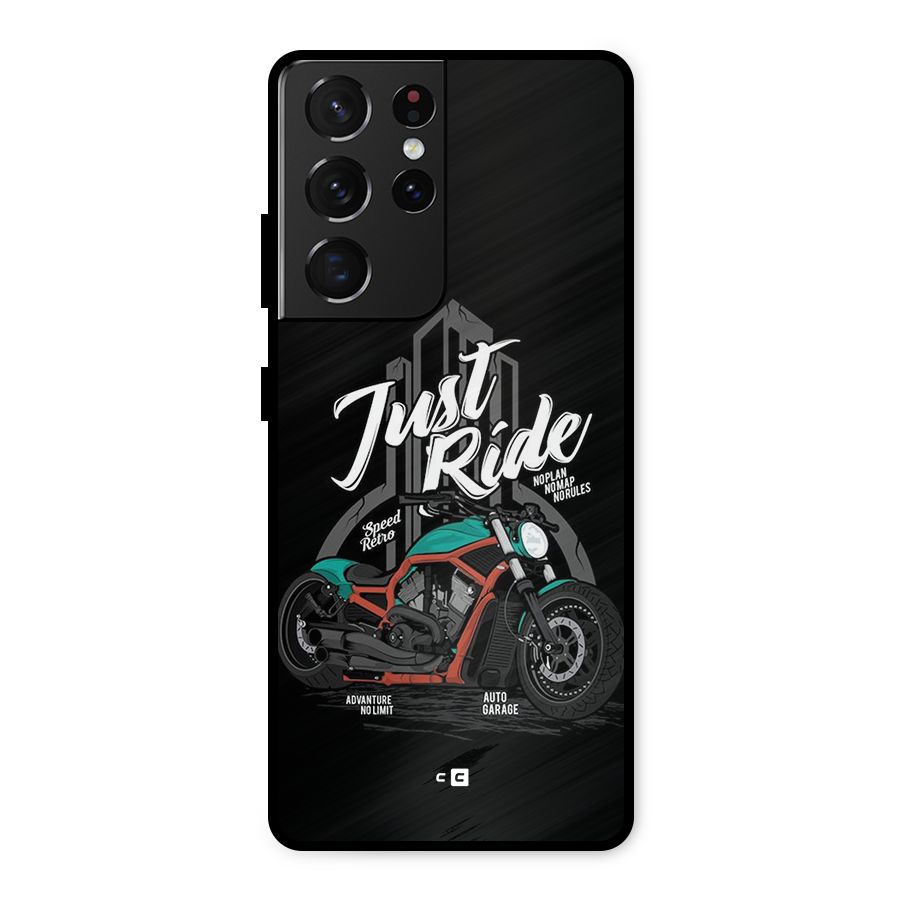Just Ride Speed Metal Back Case for Galaxy S21 Ultra 5G