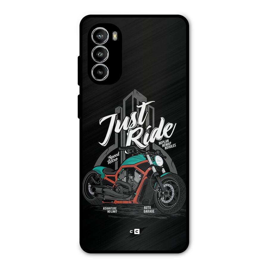 Just Ride Speed Metal Back Case for Moto G52