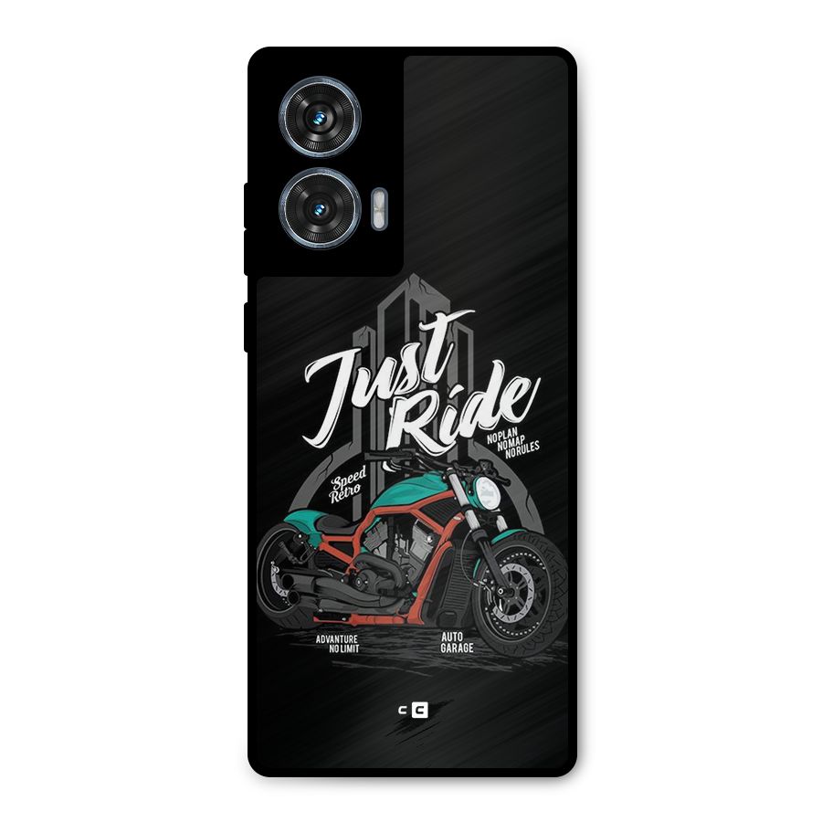 Just Ride Speed Metal Back Case for Motorola Edge 50 Fusion
