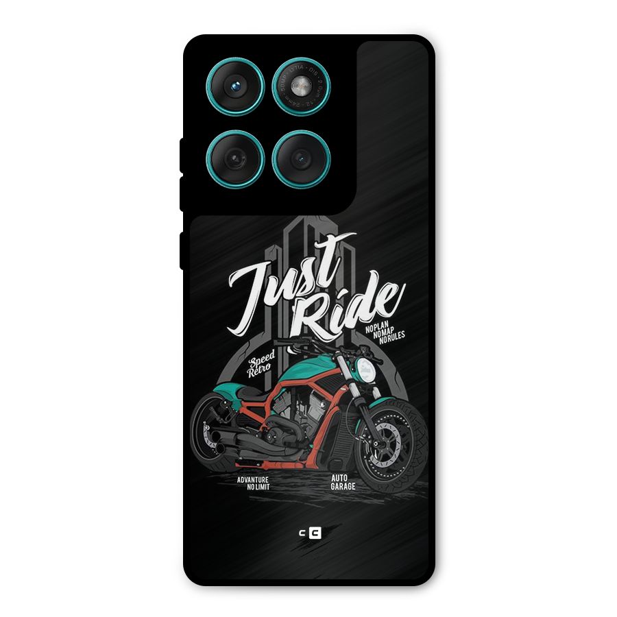 Just Ride Speed Metal Back Case for Motorola Edge 60