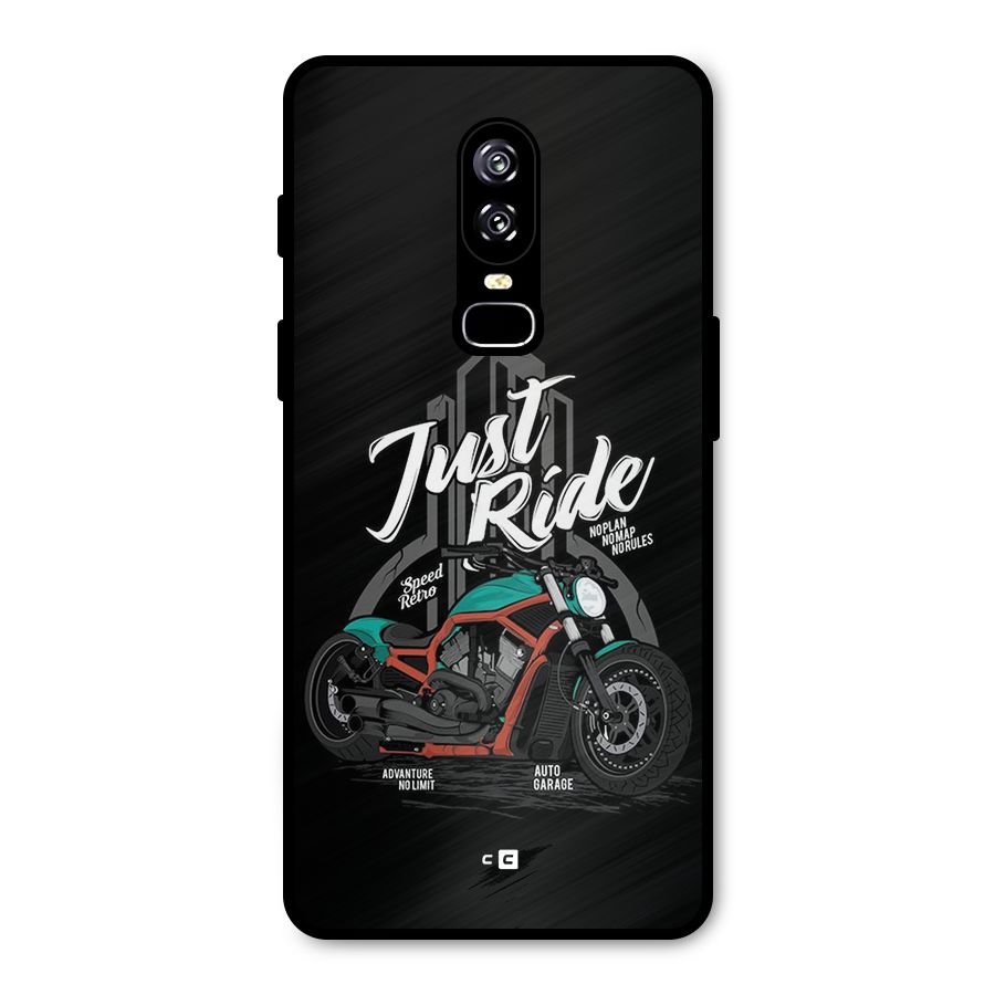 Just Ride Speed Metal Back Case for OnePlus 6