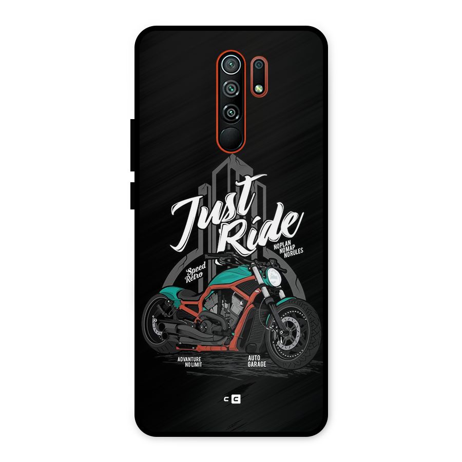 Just Ride Speed Metal Back Case for Redmi 9 Prime