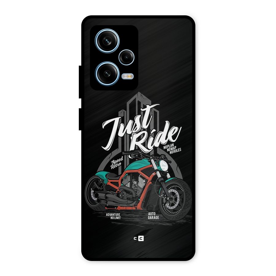 Just Ride Speed Metal Back Case for Redmi Note 12 Pro