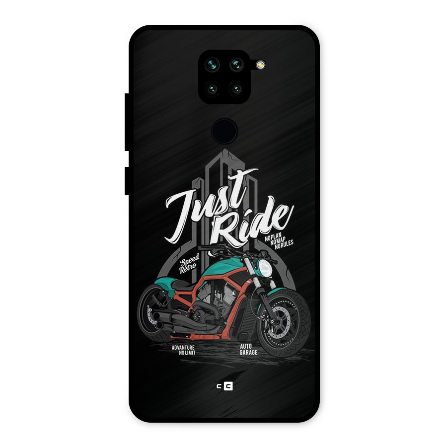 Just Ride Speed Metal Back Case for Redmi Note 9