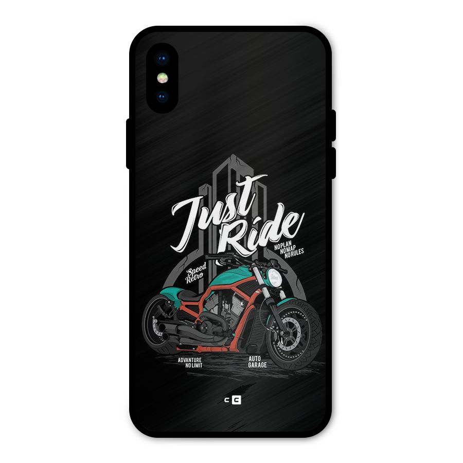 Just Ride Speed Metal Back Case for iPhone XS