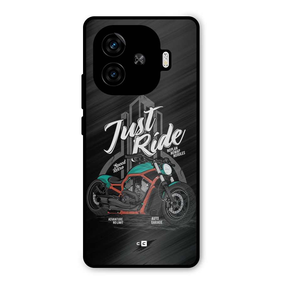 Just Ride Speed Metal Back Case for iQOO Z9 Turbo
