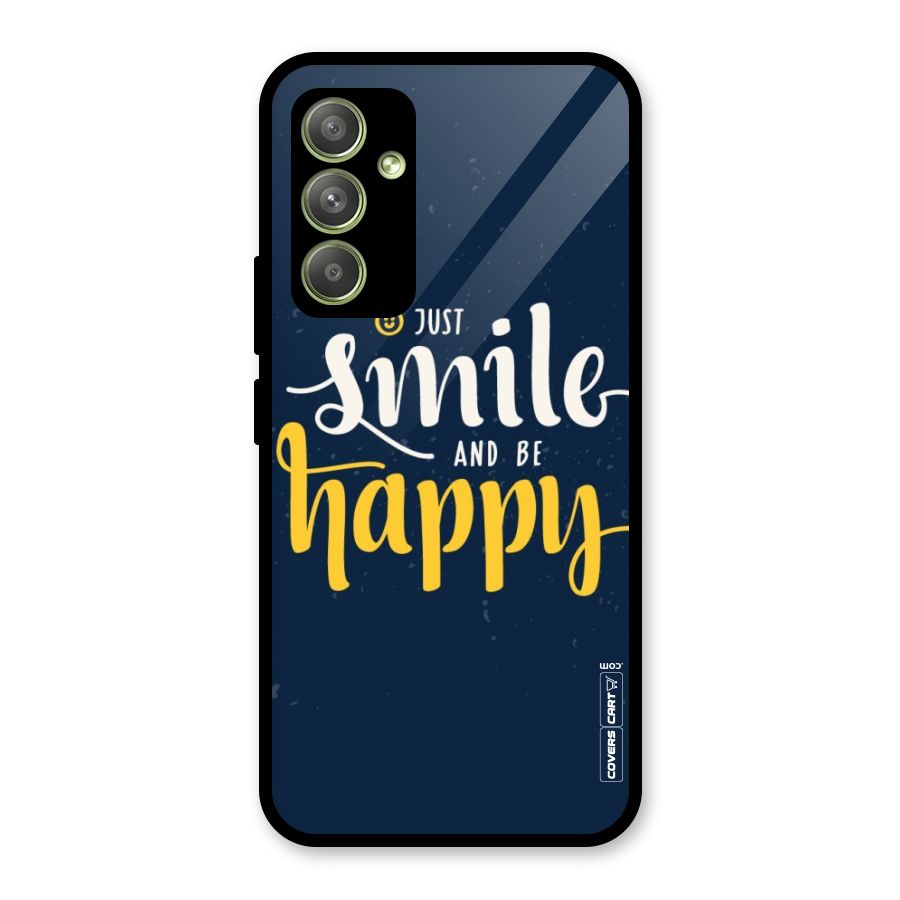 Just Smile Glass Back Case for Galaxy A54