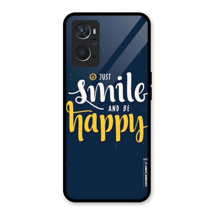 Just Smile Glass Back Case for Oppo K10 4G