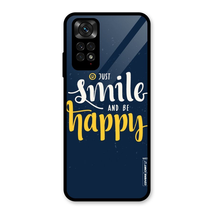 Just Smile Glass Back Case for Redmi Note 11S
