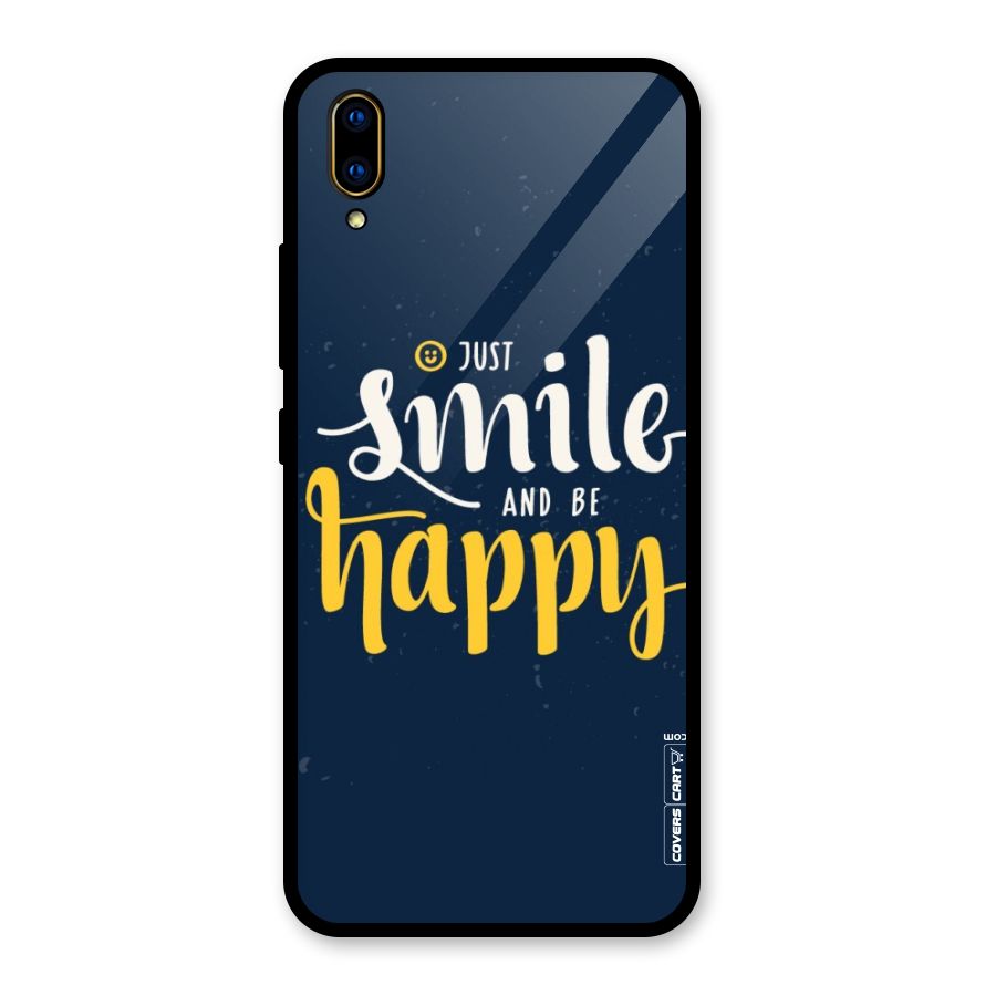 Just Smile Glass Back Case for Vivo V11 Pro