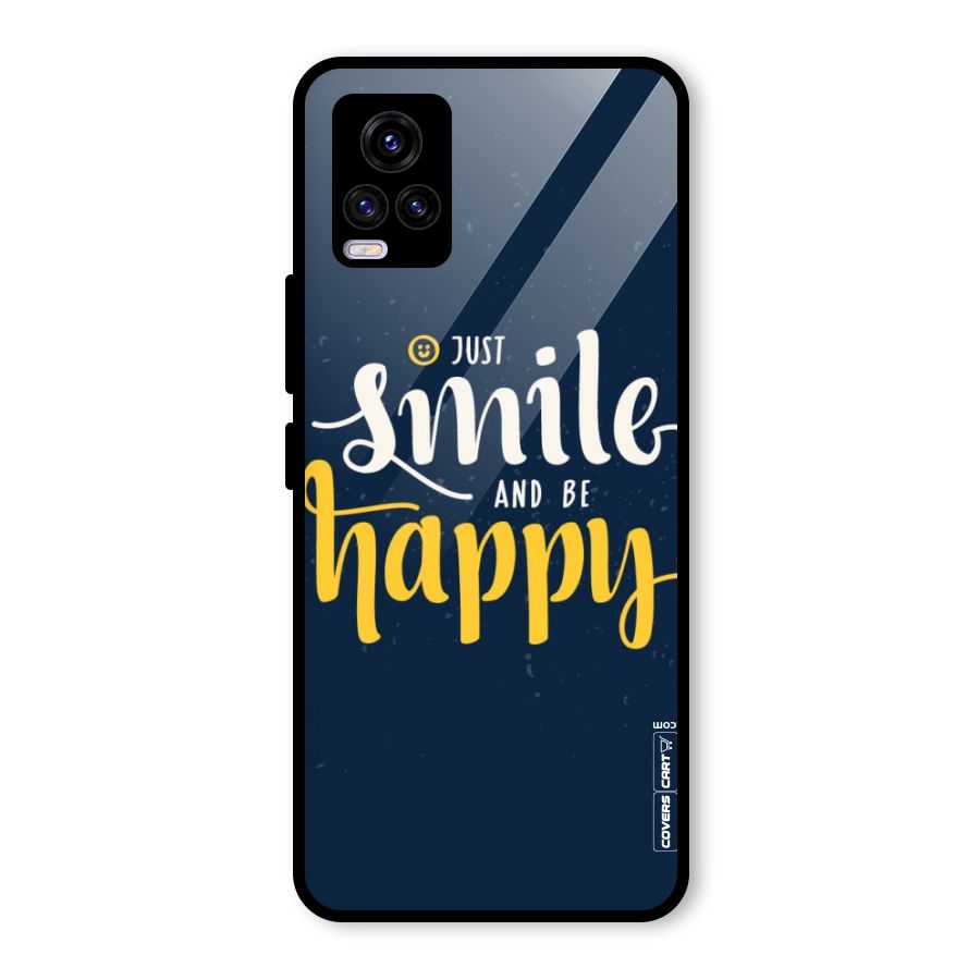 Just Smile Glass Back Case for Vivo V20 2021