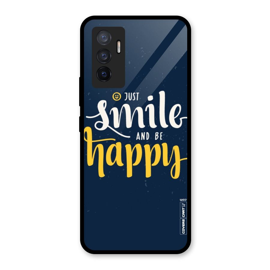 Just Smile Glass Back Case for Vivo V23e