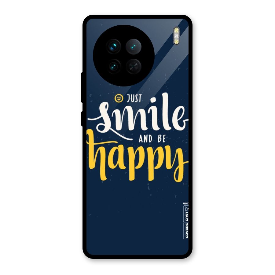 Just Smile Glass Back Case for Vivo X90