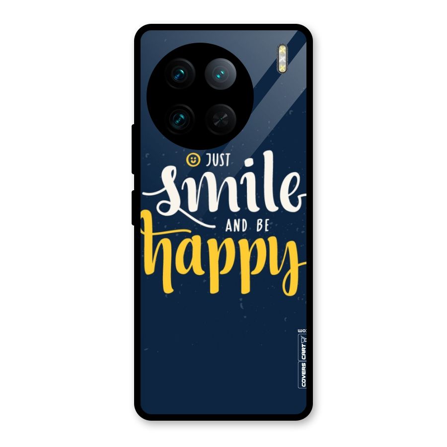 Just Smile Glass Back Case for Vivo X90 Pro