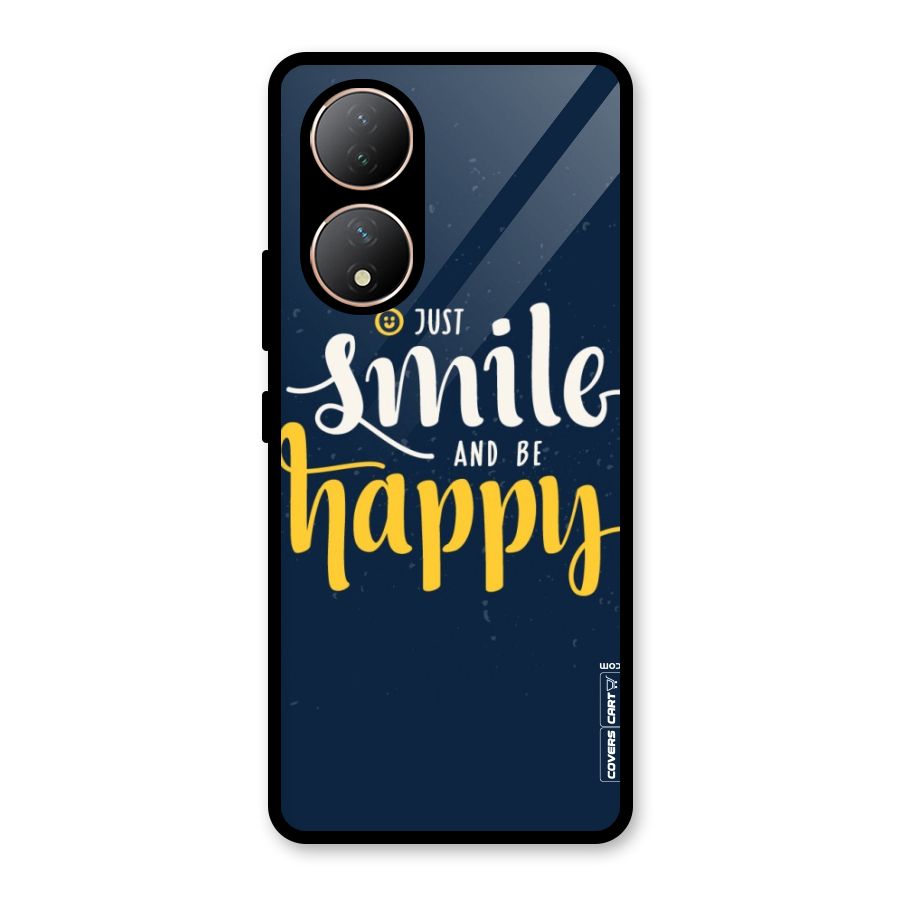 Just Smile Glass Back Case for Vivo Y100A