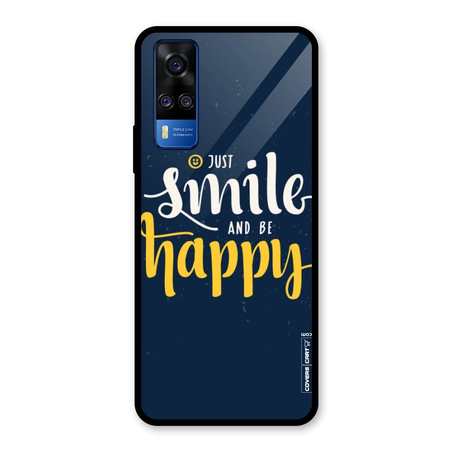 Just Smile Glass Back Case for Vivo Y31