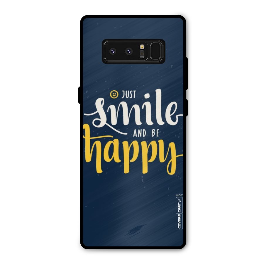 Just Smile Metal Back Case for Galaxy Note 8