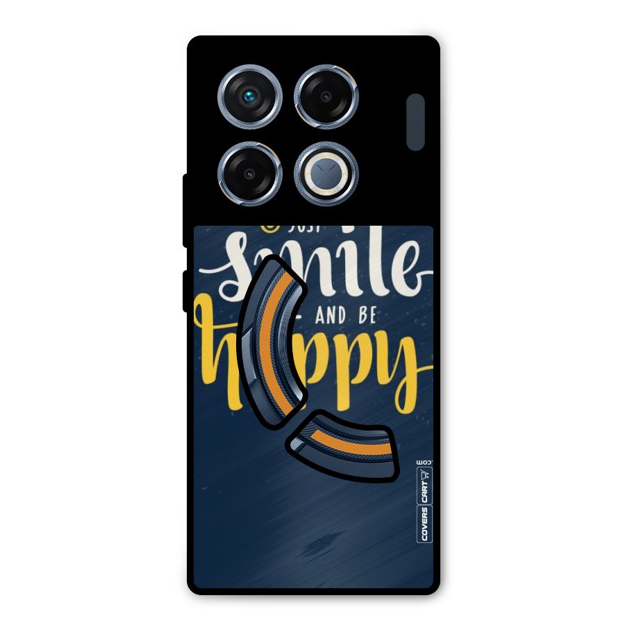 Just Smile Metal Back Case for Infinix GT 20 Pro