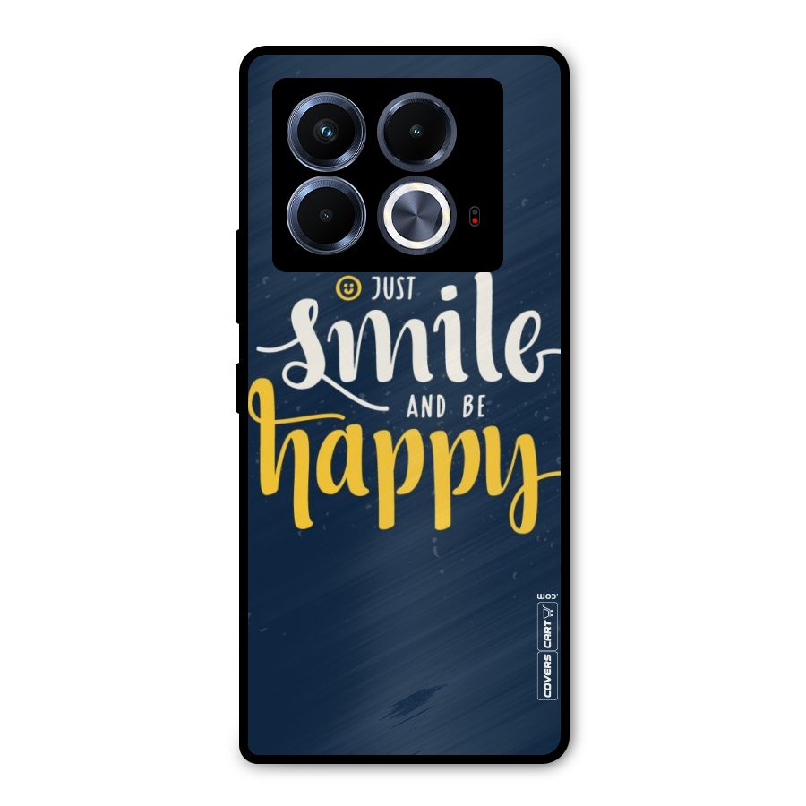 Just Smile Metal Back Case for Infinix Note 40 5G