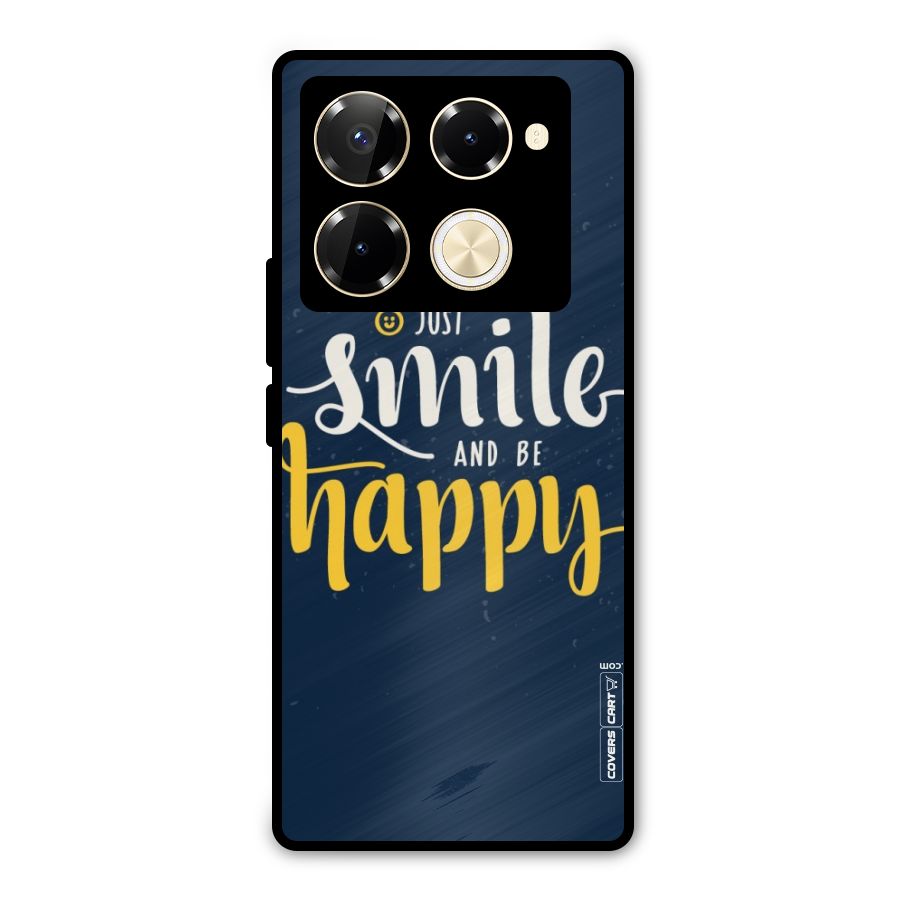 Just Smile Metal Back Case for Infinix Note 40 Pro
