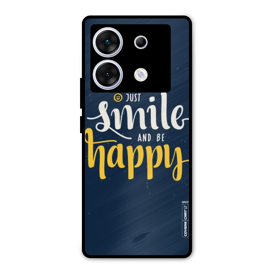 Just Smile Metal Back Case for Infinix Zero 30 5G