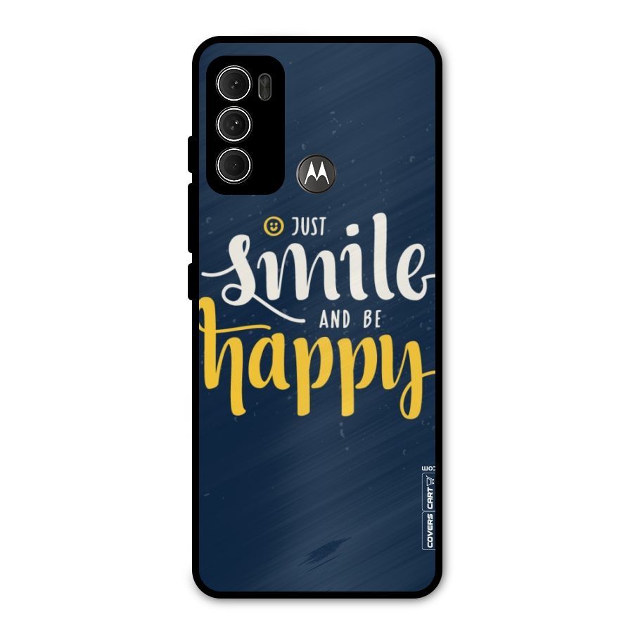 Just Smile Metal Back Case for Moto G60