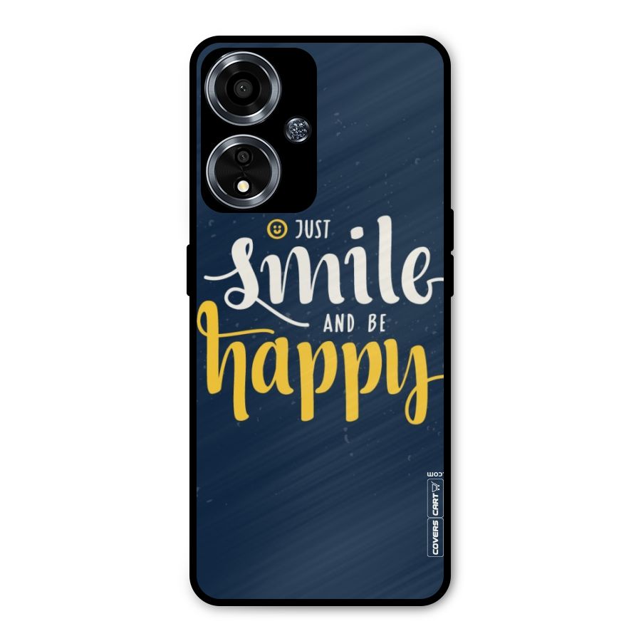 Just Smile Metal Back Case for Oppo A59