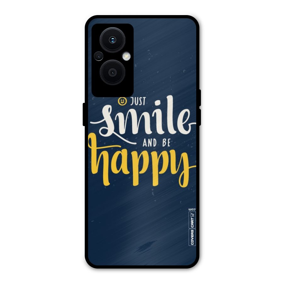 Just Smile Metal Back Case for Oppo F21 Pro 5G