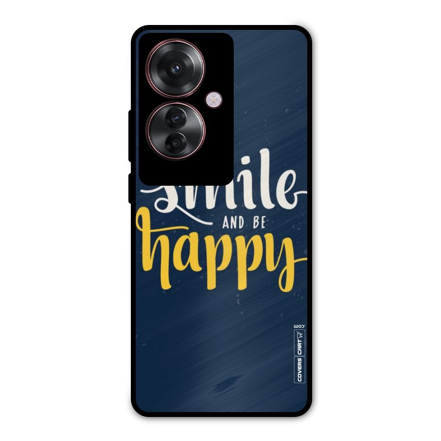 Just Smile Metal Back Case for Oppo F25 Pro