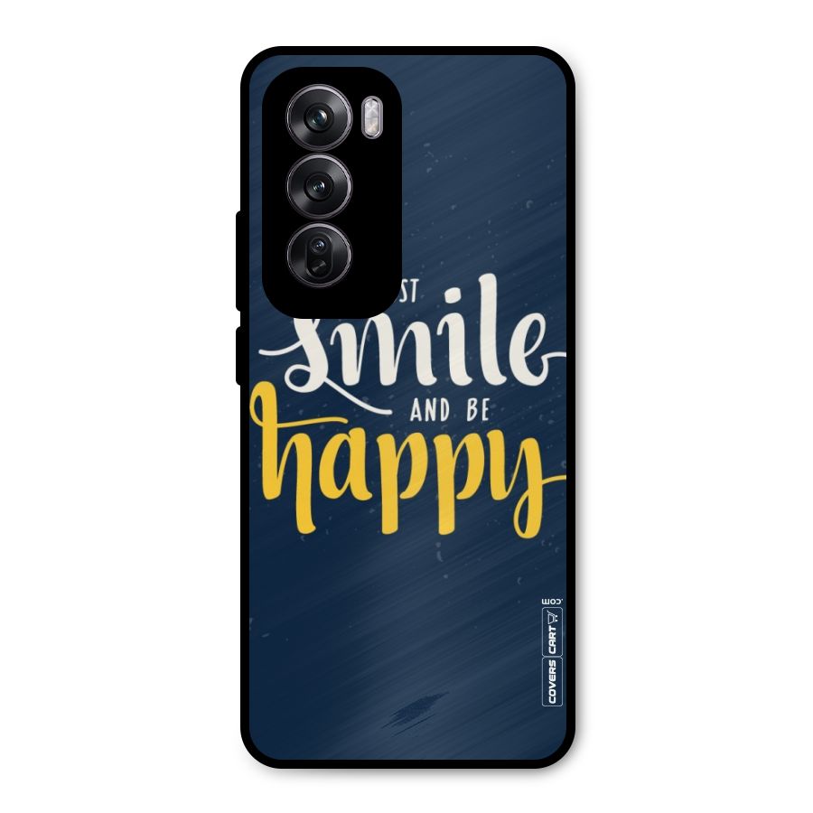 Just Smile Metal Back Case for Oppo Reno12 Pro