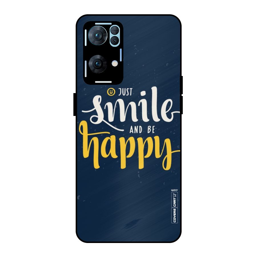 Just Smile Metal Back Case for Oppo Reno7 Pro 5G
