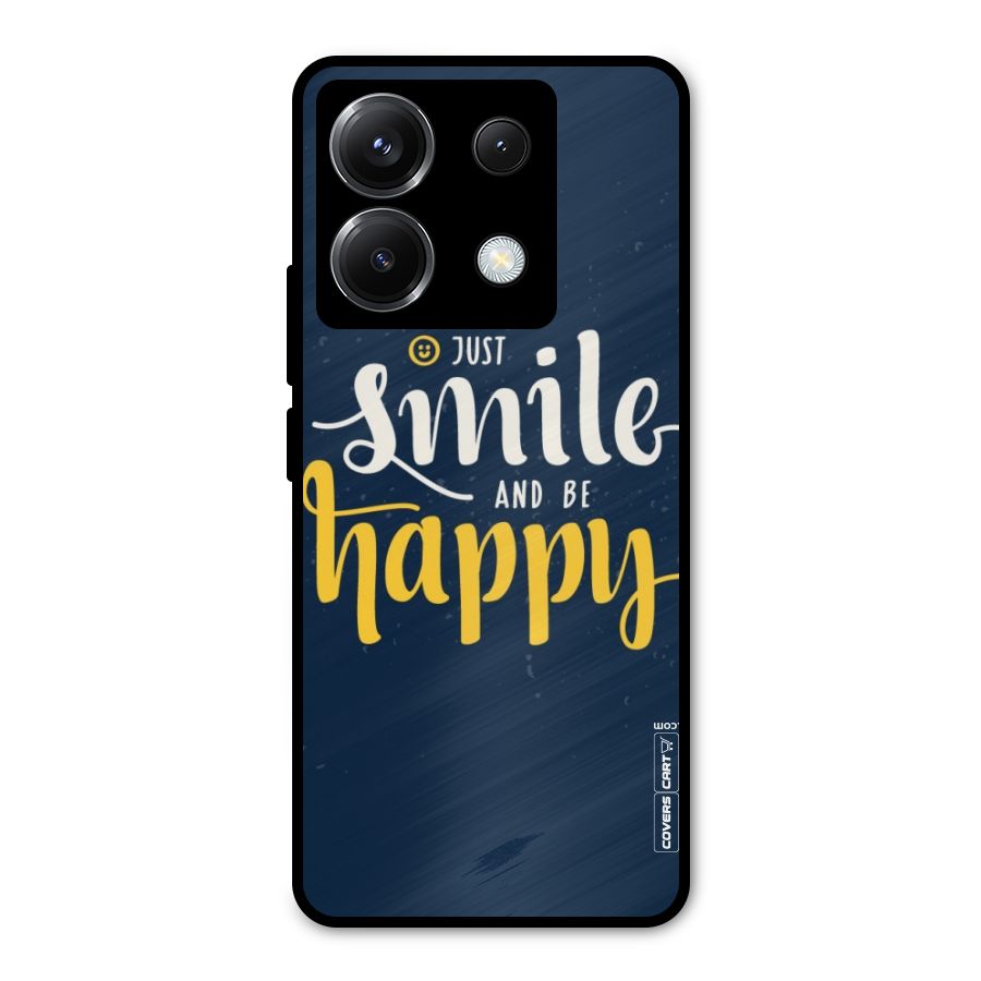 Just Smile Metal Back Case for Poco X6