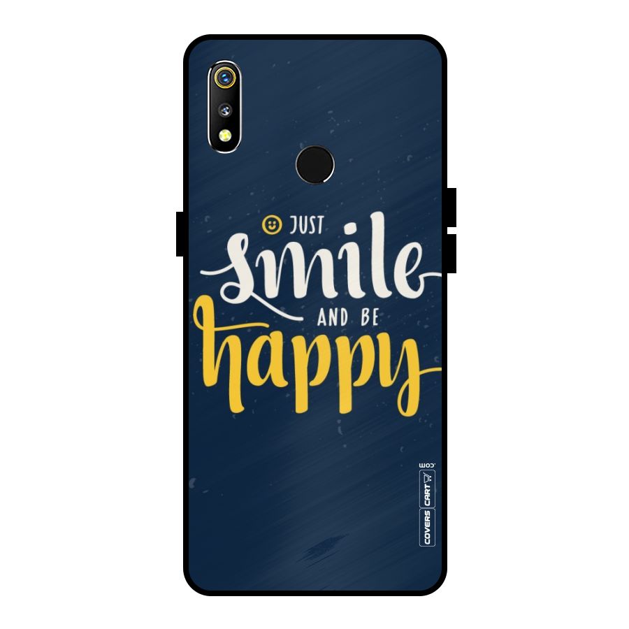Just Smile Metal Back Case for Realme 3i