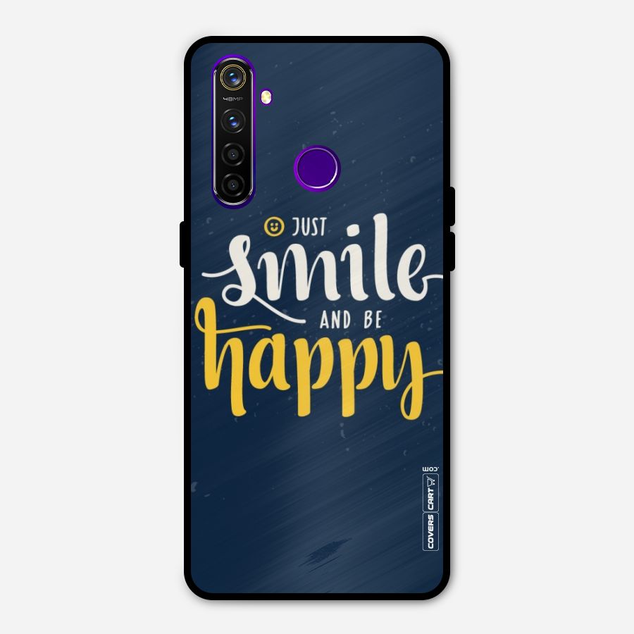 Just Smile Metal Back Case for Realme 5 Pro