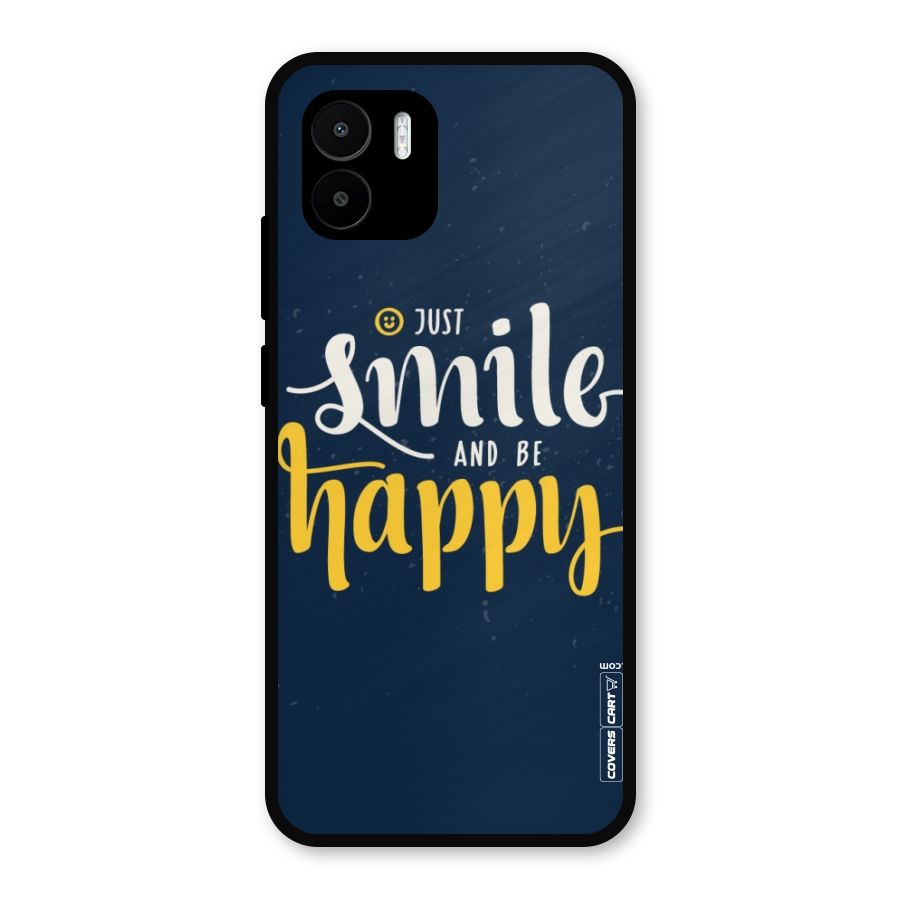 Just Smile Metal Back Case for Redmi A2