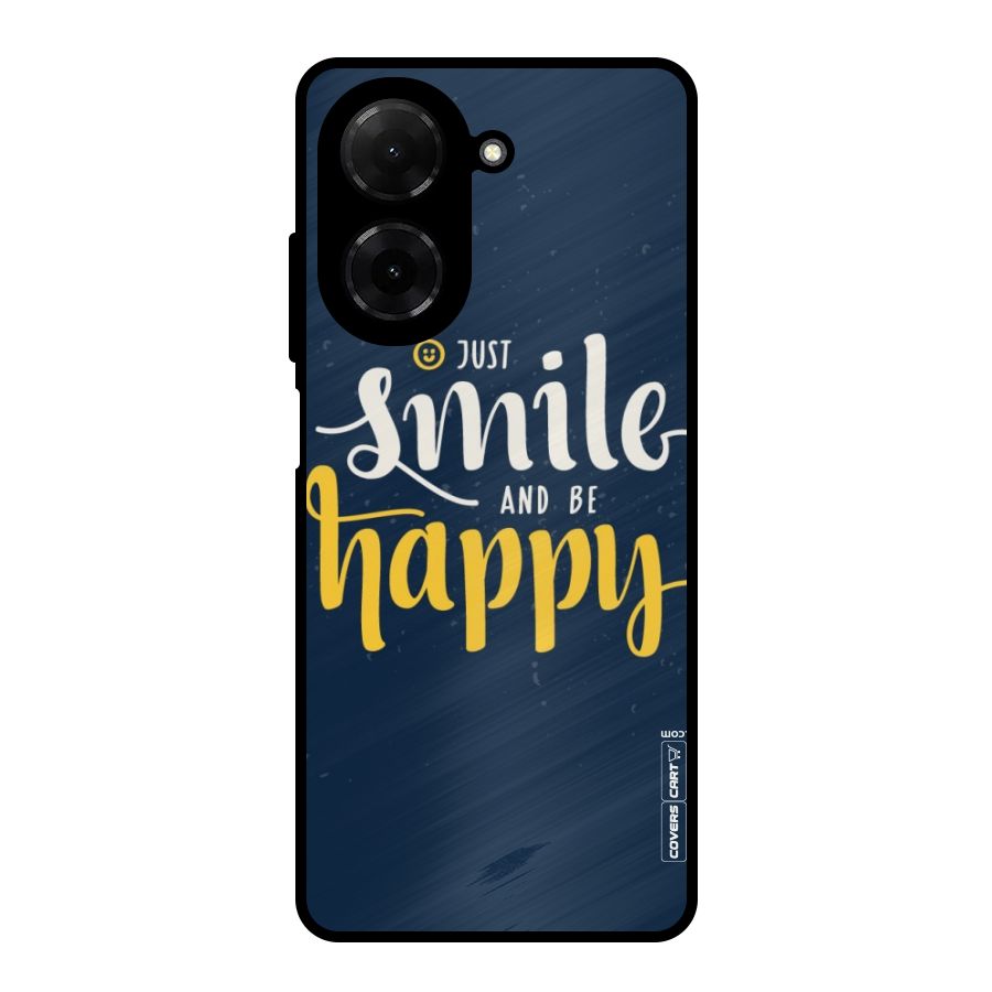 Just Smile Metal Back Case for Redmi A5 4G