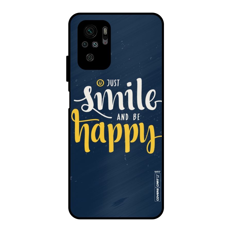 Just Smile Metal Back Case for Redmi Note 10S
