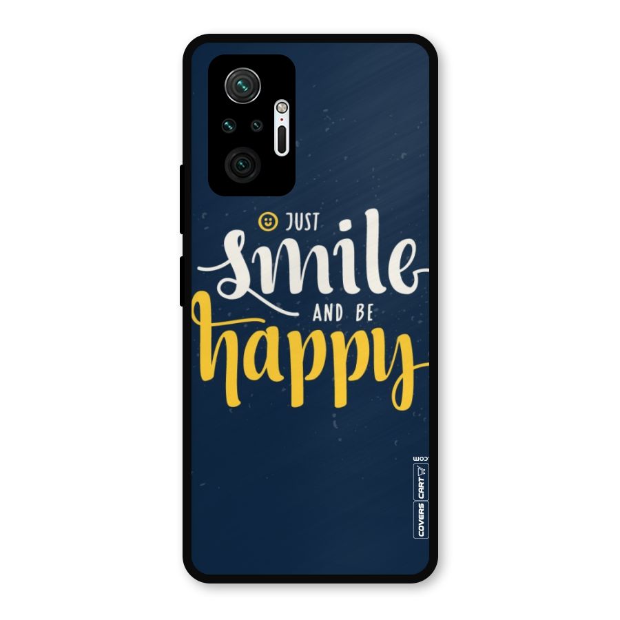 Just Smile Metal Back Case for Redmi Note 10 Pro Max