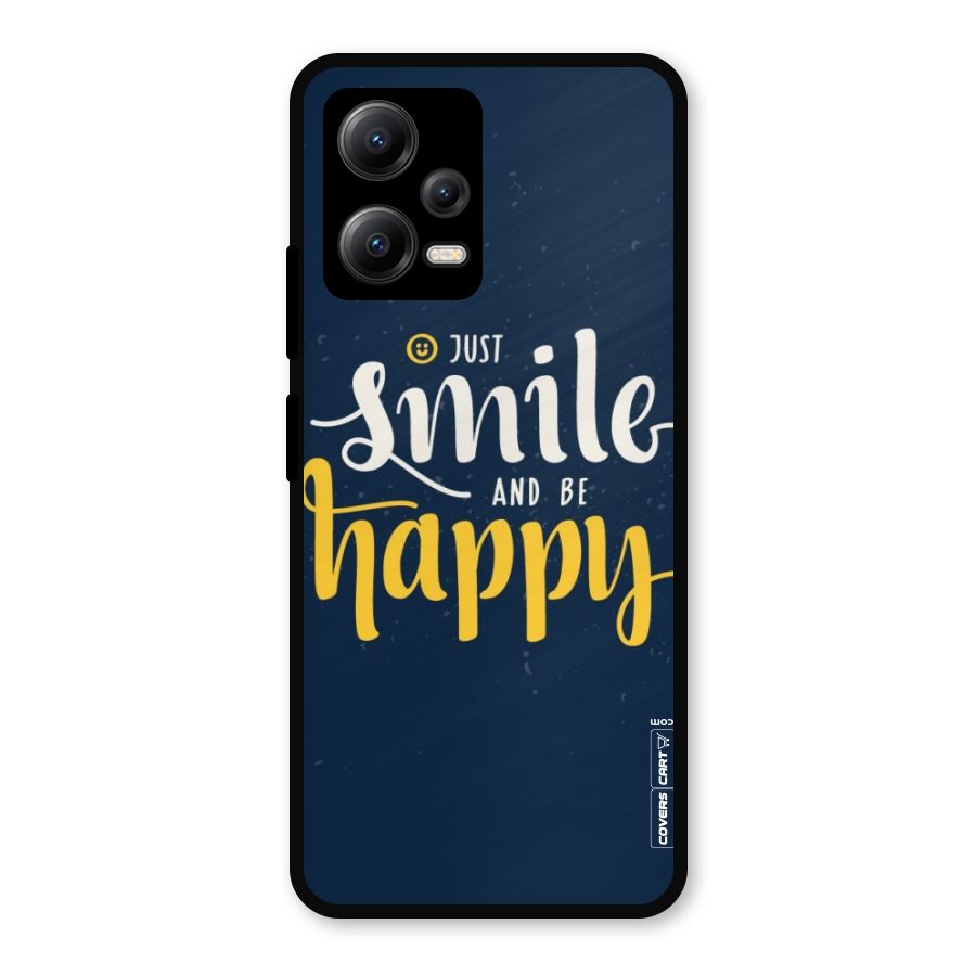 Just Smile Metal Back Case for Redmi Note 12 5G