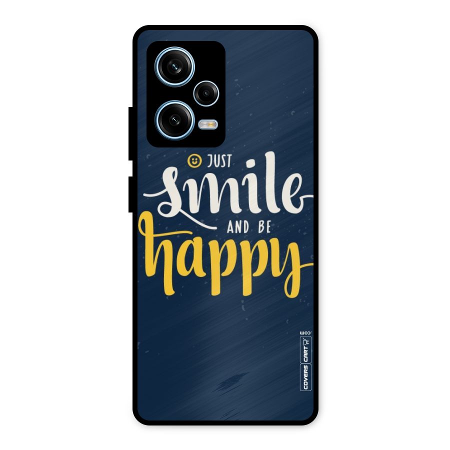 Just Smile Metal Back Case for Redmi Note 12 Pro