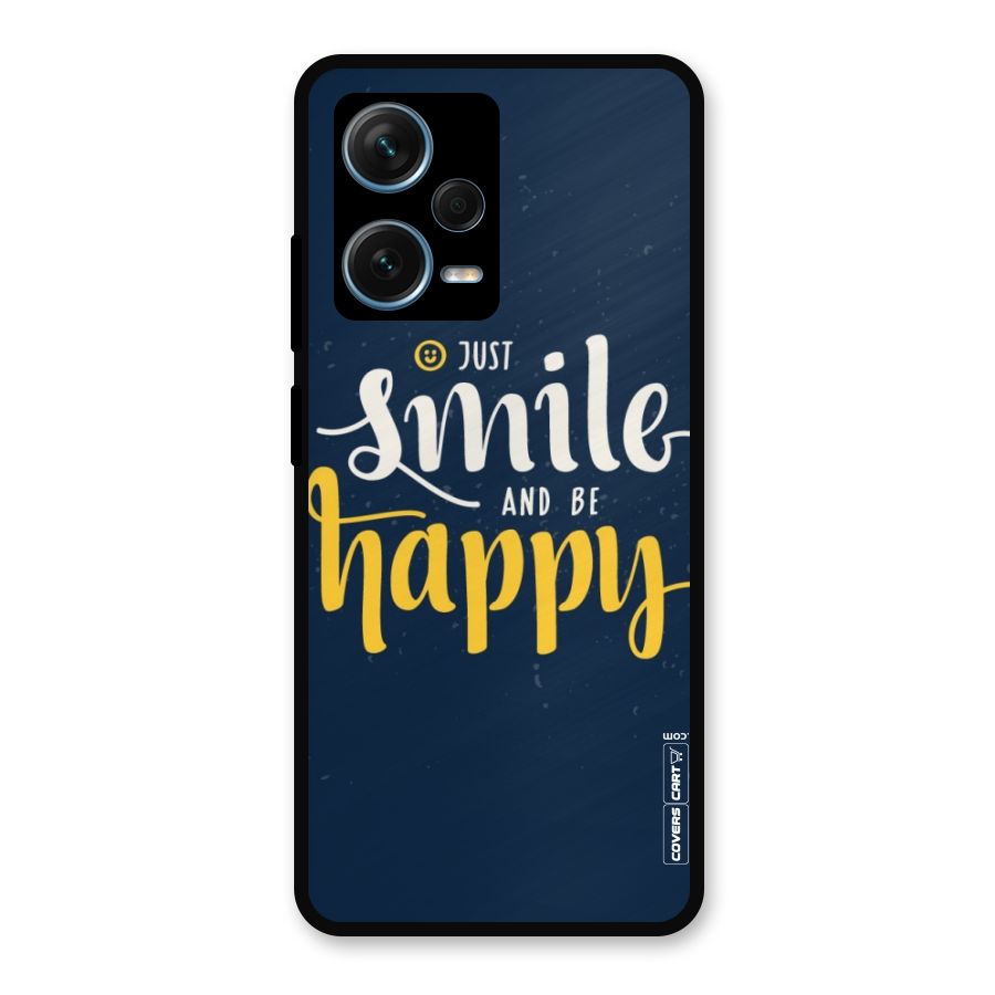 Just Smile Metal Back Case for Redmi Note 12 Pro Plus 5G
