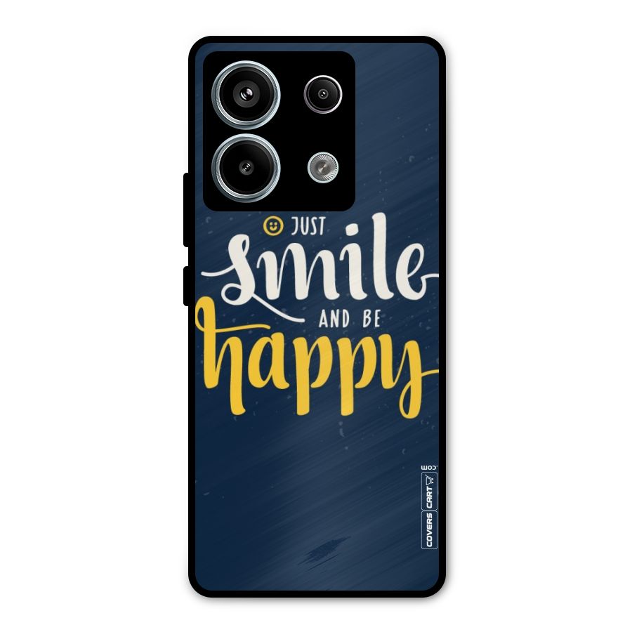 Just Smile Metal Back Case for Redmi Note 13 Pro 5G
