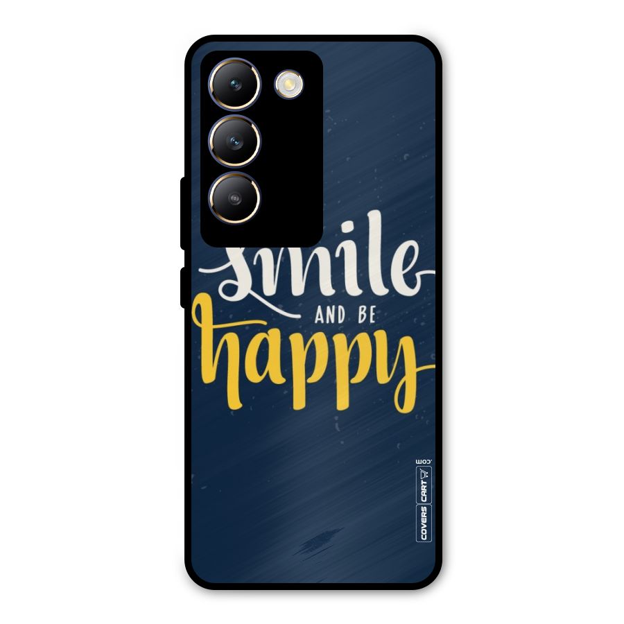 Just Smile Metal Back Case for Vivo T3 5G