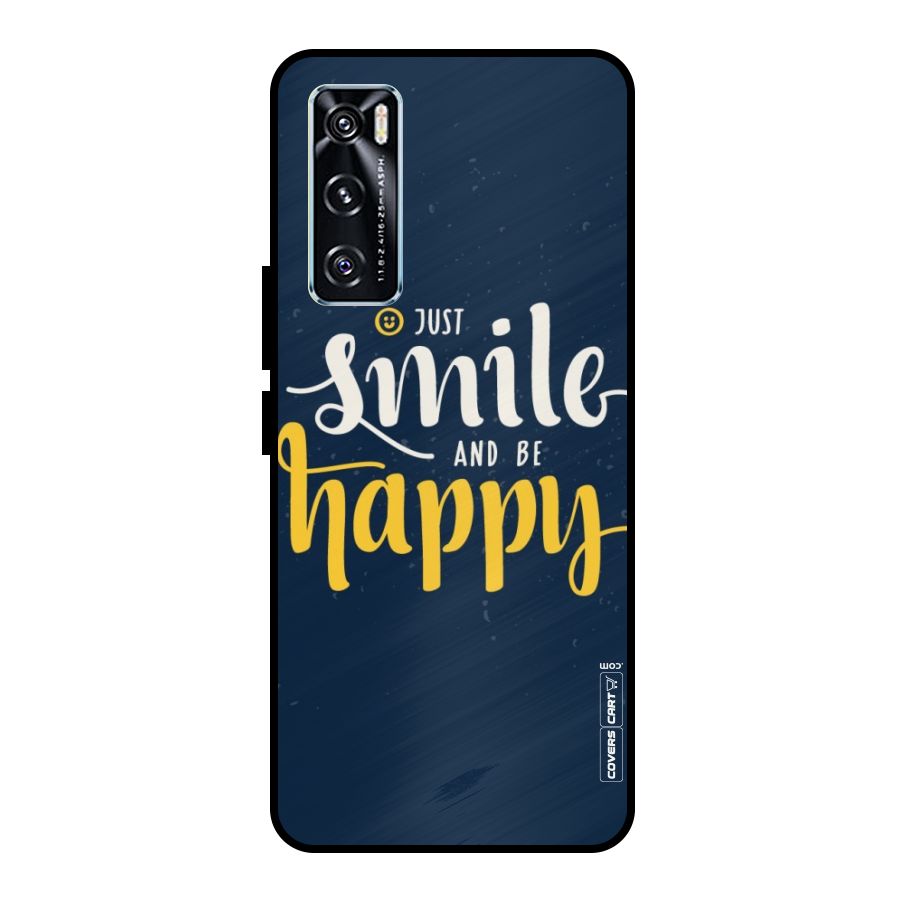Just Smile Metal Back Case for Vivo V20 SE