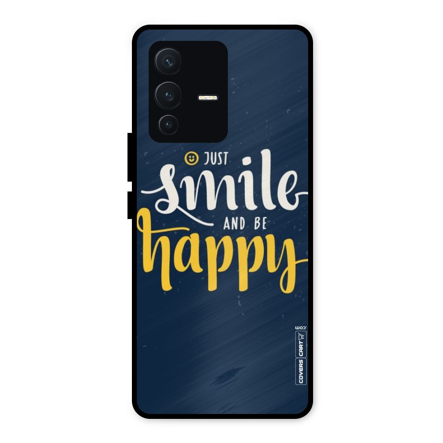 Just Smile Metal Back Case for Vivo V23 5G
