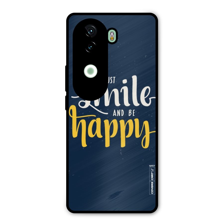 Just Smile Metal Back Case for Vivo V40e